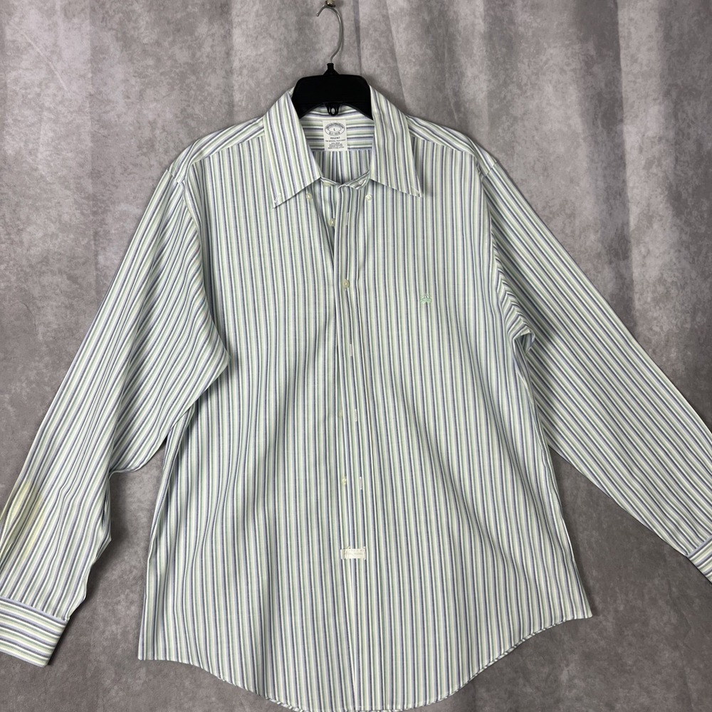 Brooks Brothers Regent Supima‎ Cotton Striped Button Down Shirt Men's Large